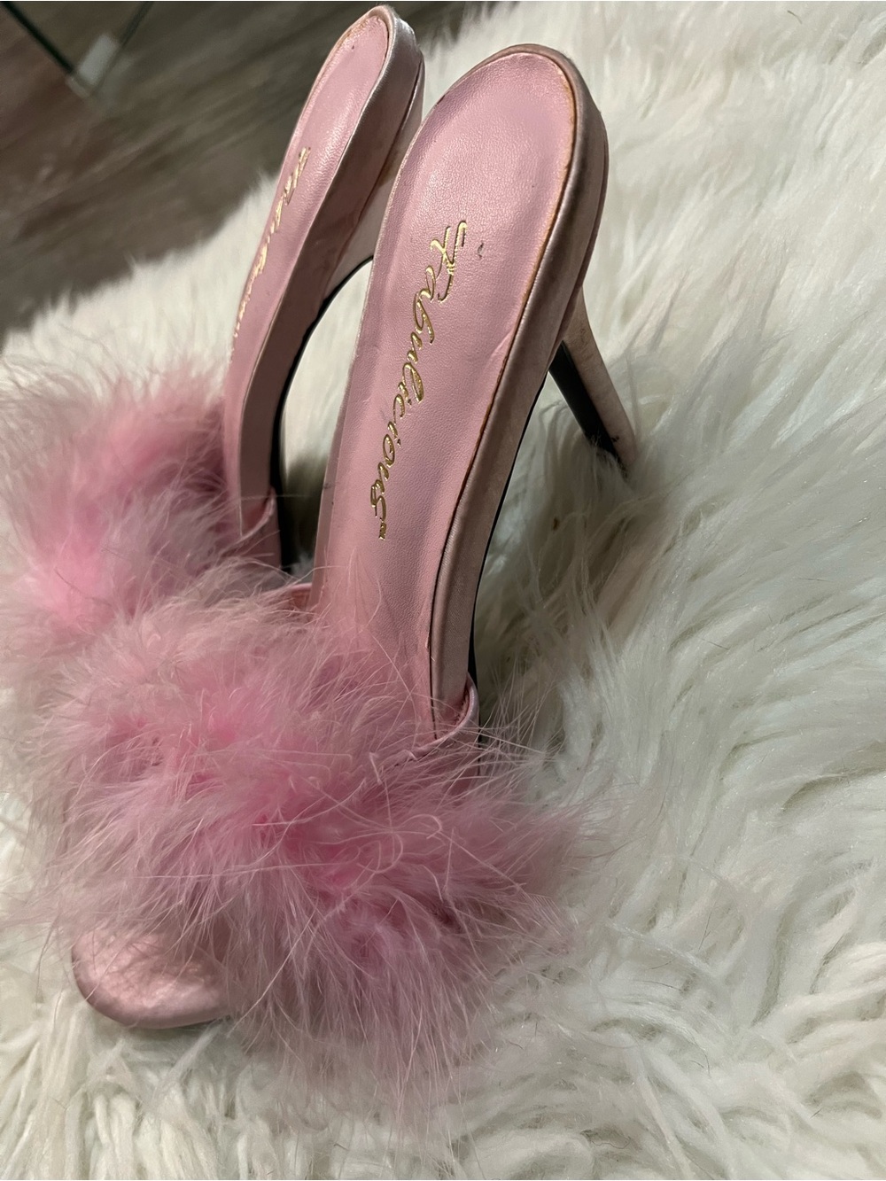 Pink Fluffy Pleaser Heel BRAND NEW - Picture 2 of 7